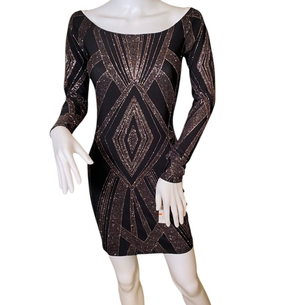 Vintage Jump Apparel Glitter Dress By Wendye Chaitin NWT